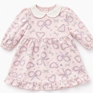 Sweet Floral Peter Pan Collar Dress for Toddler Girl (1–2 Years)